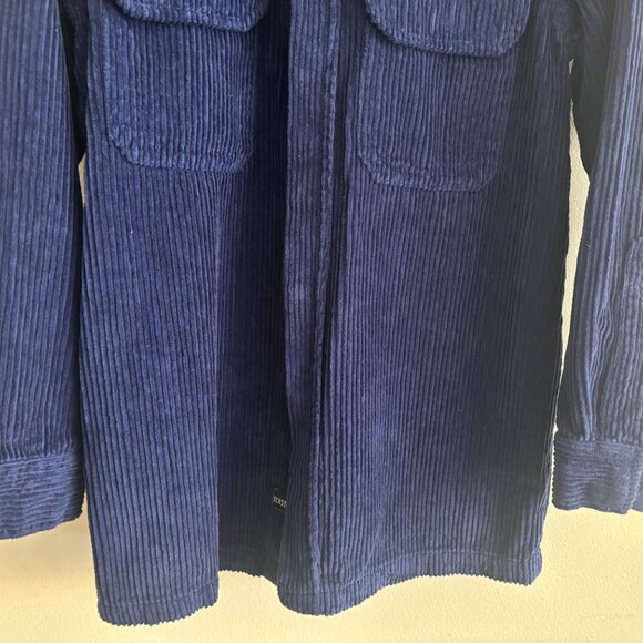 Benson Corduroy Blue Snap Button Overshirt Shirt Jacket - Small - Picture 4 of 16